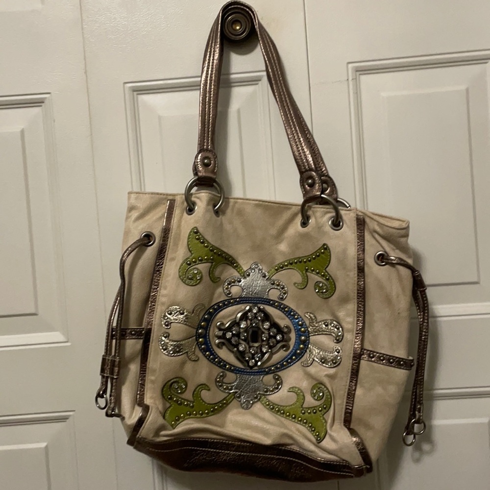 Embellished shoulder bag